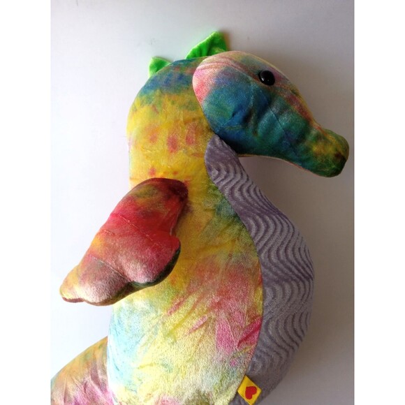 2012 Build-A-Bear Tie-Dye Seahorse 18" Rainbow Plush BABW EUC - Picture 11 of 16
